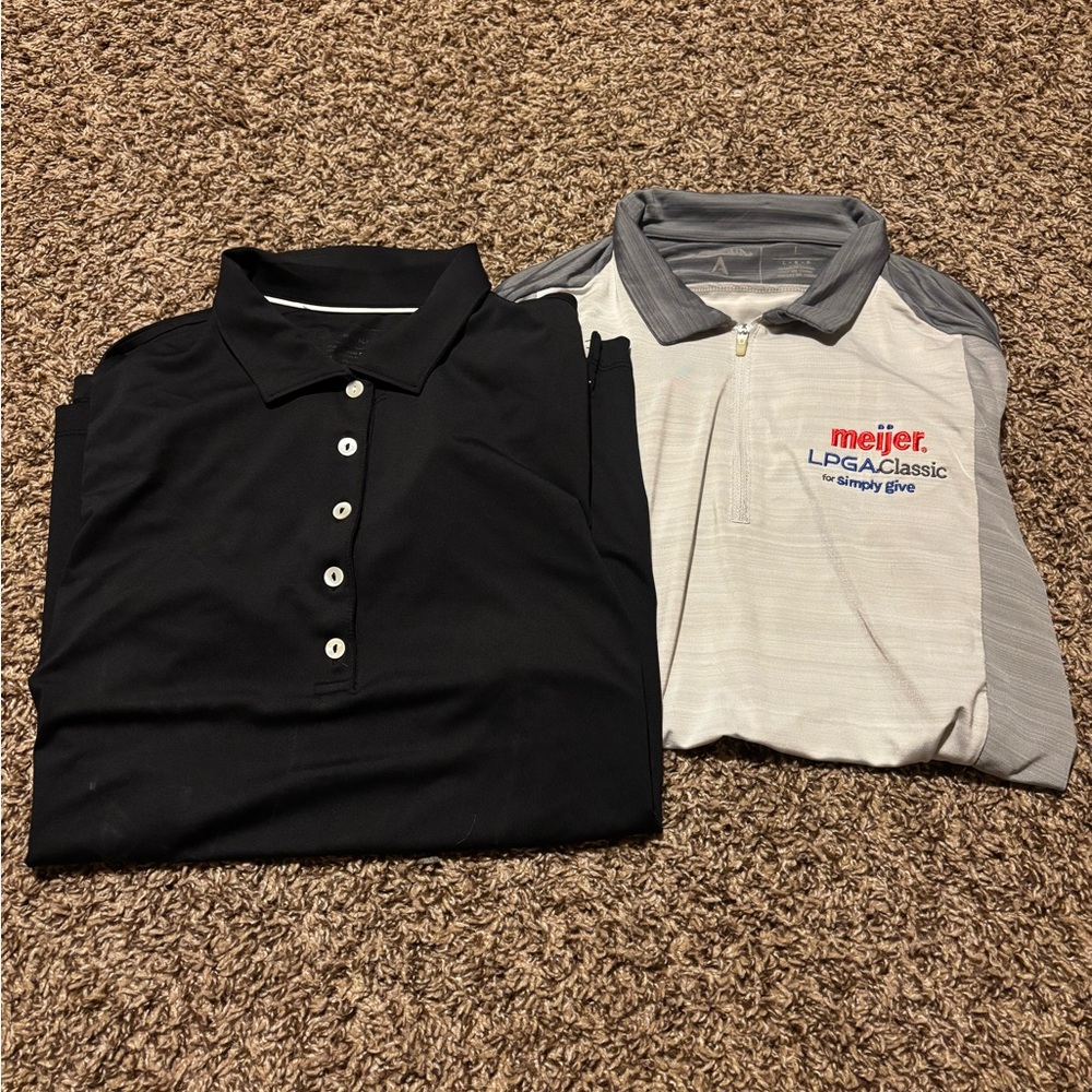 Meijer LPGA Classic Golf Polos Peter Millar and Antigua